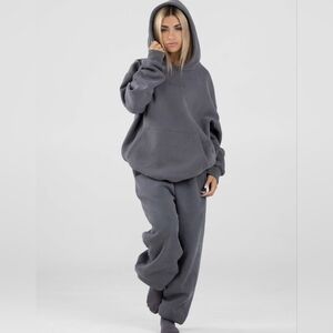 🥰PRICE FIRM!!🤑 SeT ❤️NIP❤️ Cmfrt SIGNATURE HOODIE & SWEATPANTS STEEL GRAY S/M